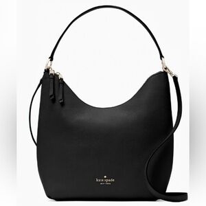 kate spade Black Pebbled Leather Hobo Shoulder Bag
